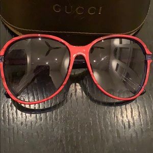 Red & blue Gucci sunglasses